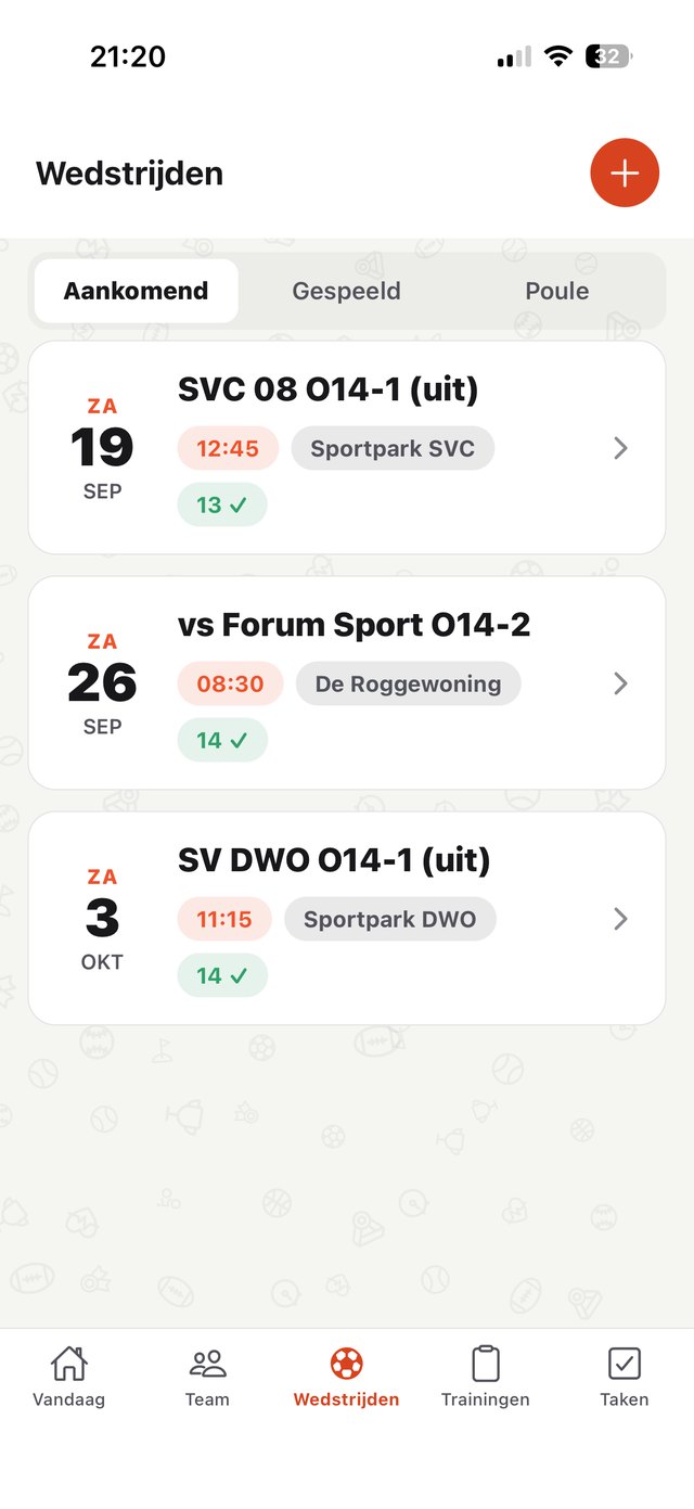 Match overview with date, time, location and attendance