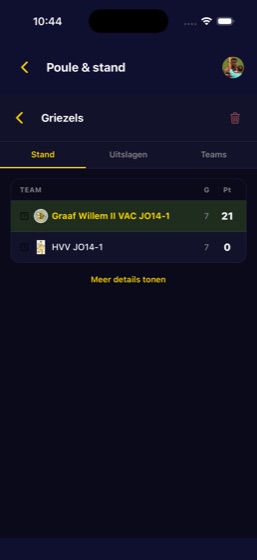 Poule en stand in Sportrs